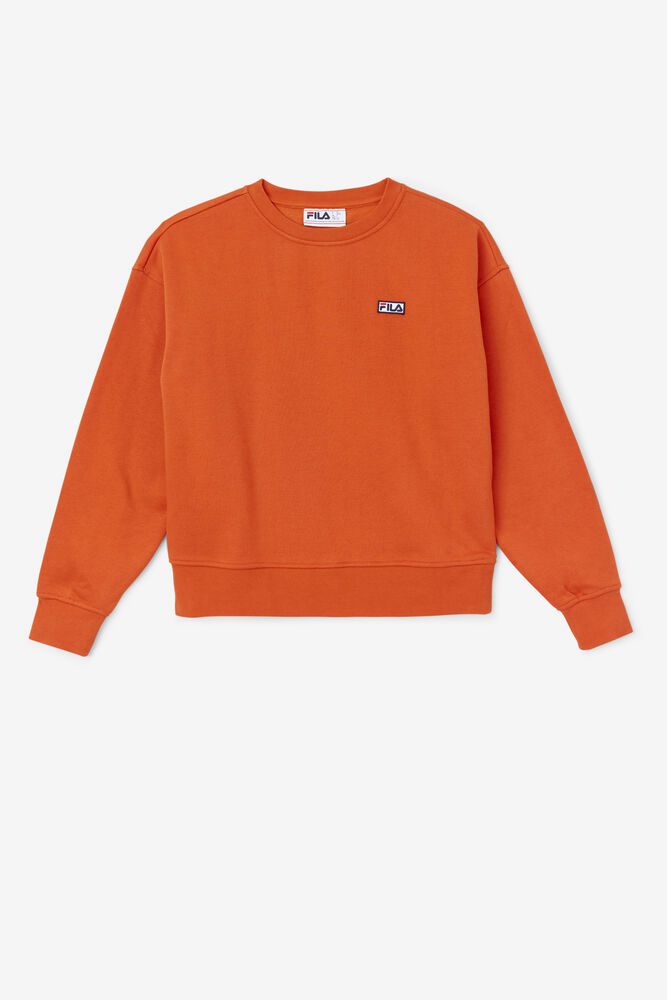 Fila Sweatshirt Stina Crew Womens Orange - India IGZ-760145